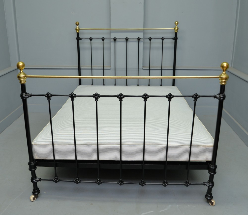 Victorian Brass and Iron Double Bed View IX