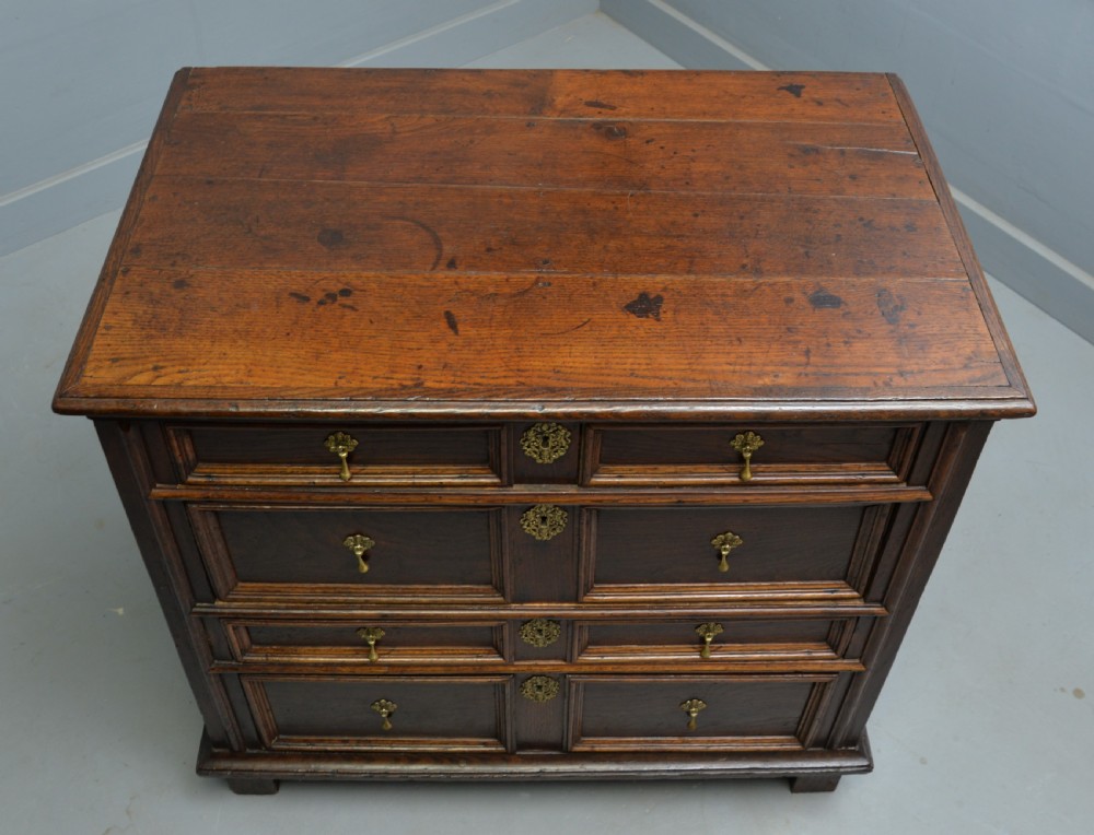 Charles II Oak Chest Of Drawers C.1680 View XIV