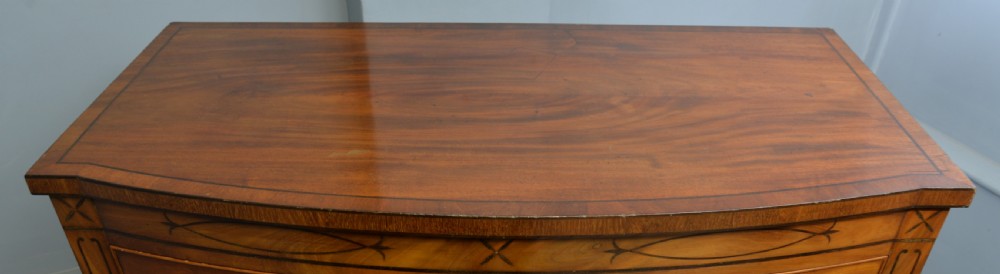 Elegant Regency Mahogany Bow-Front Chest Of Drawers View XII