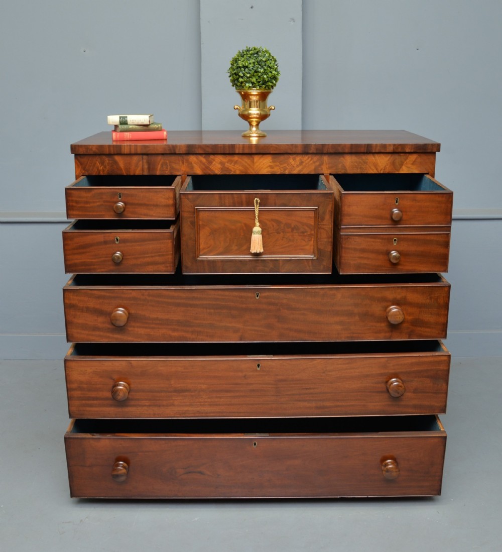 Handsome Victorian Mahogany Chest Of Drawers  View II