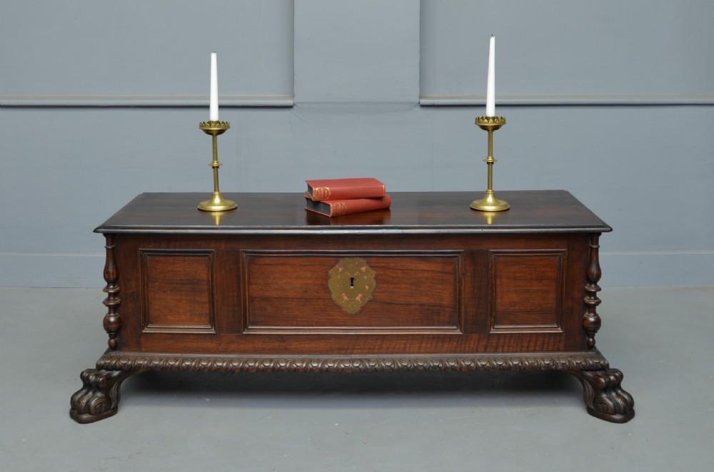 17th Century Style Italian Walnut Cassone Chest