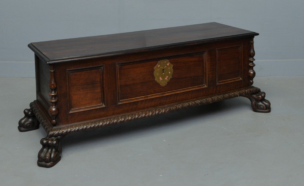 17th Century Style Italian Walnut Cassone Chest View V