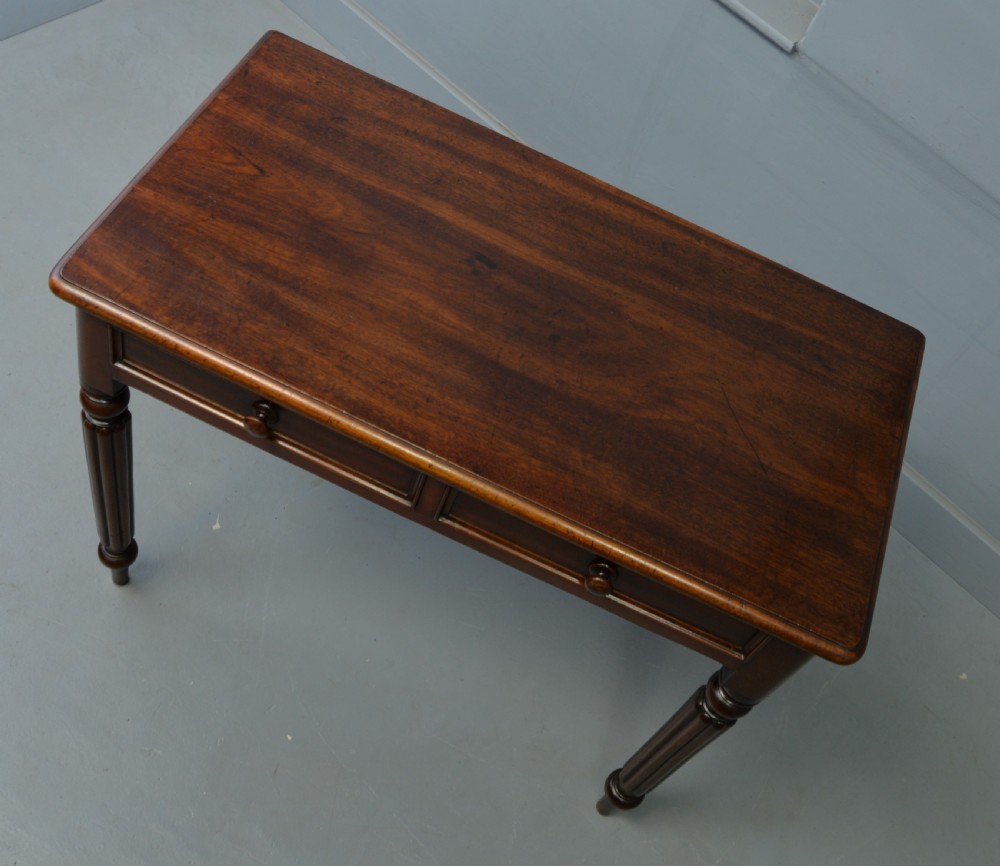 Victorian Mahogany Hall Console / Writing Table View X