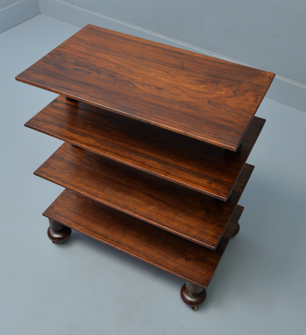 William IV Solid Rosewood Whatnot Shelves  View VIII