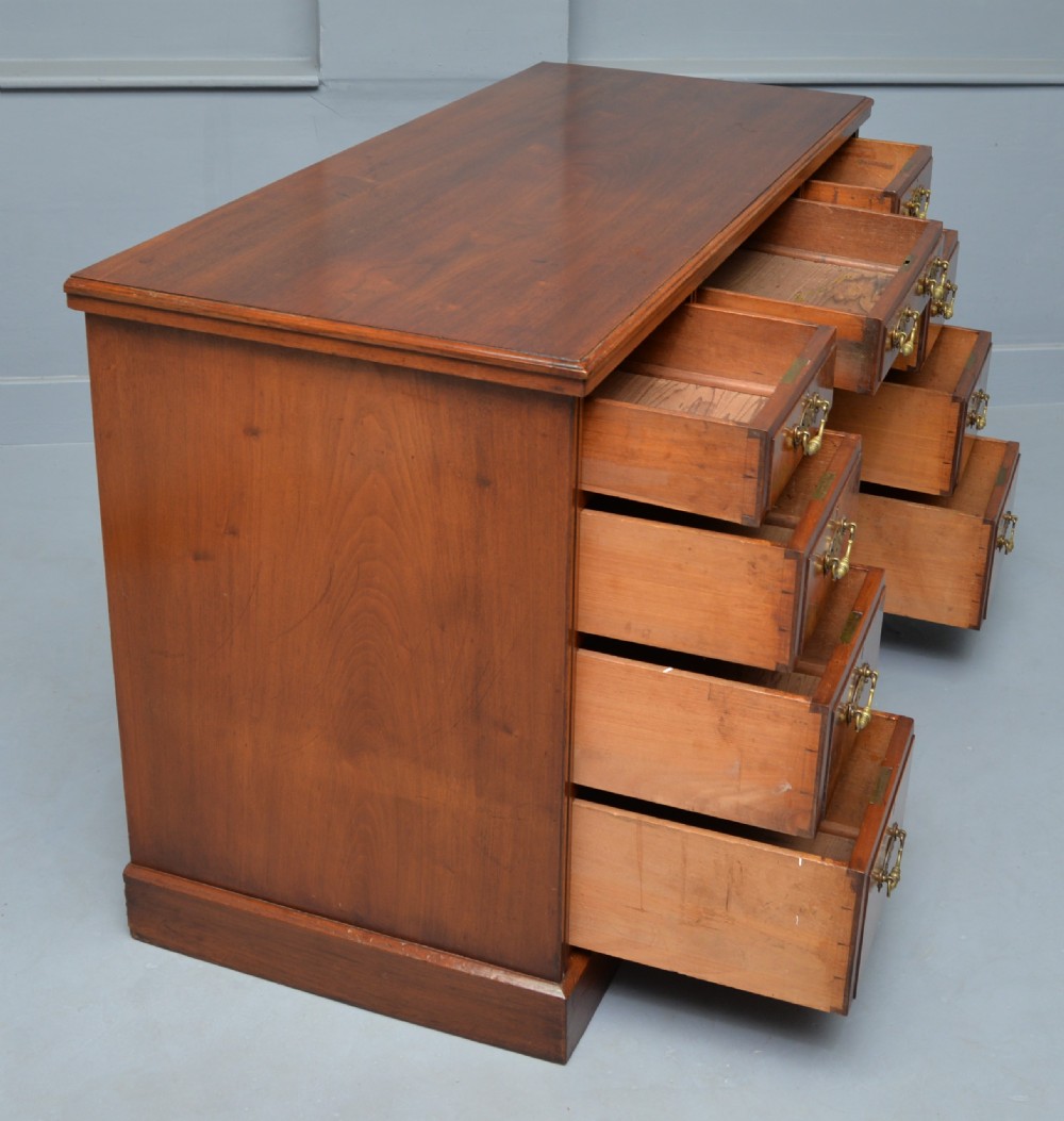 Victorian Burr Walnut Pedestal Desk View IV