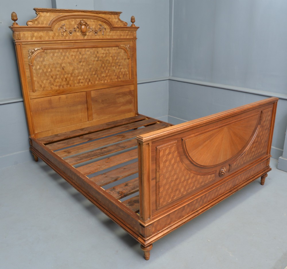 French Walnut Parquetry Double Bed View III