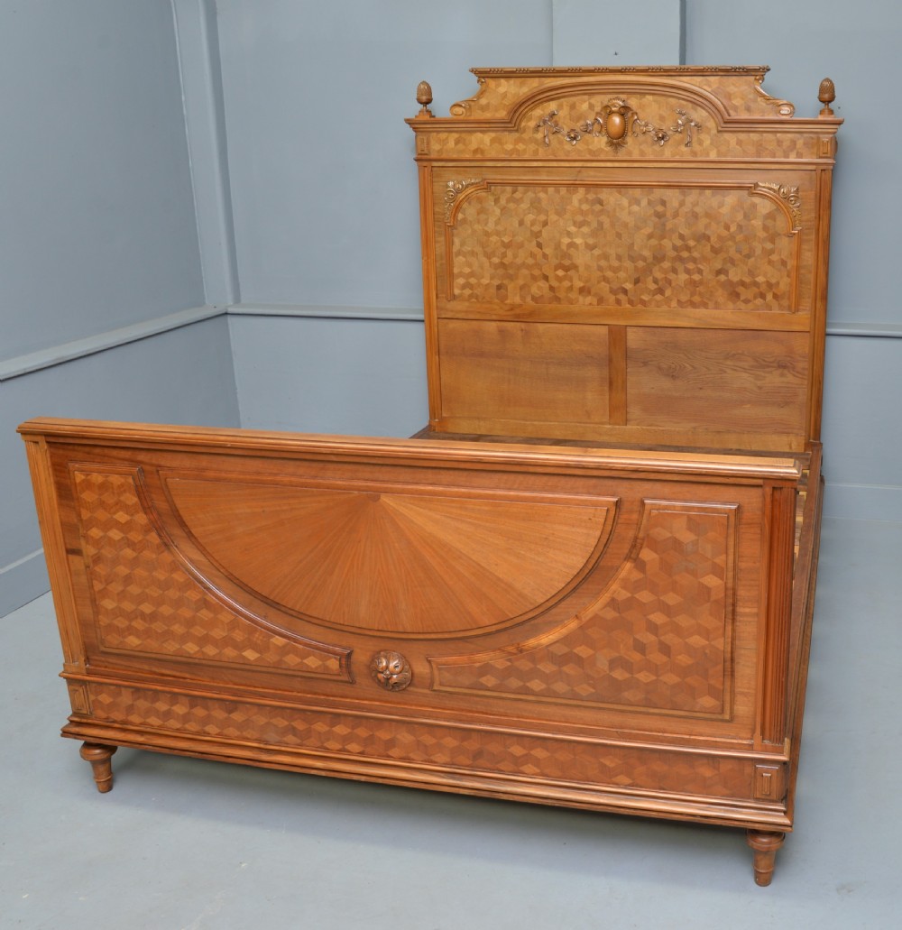 French Walnut Parquetry Double Bed View VIII