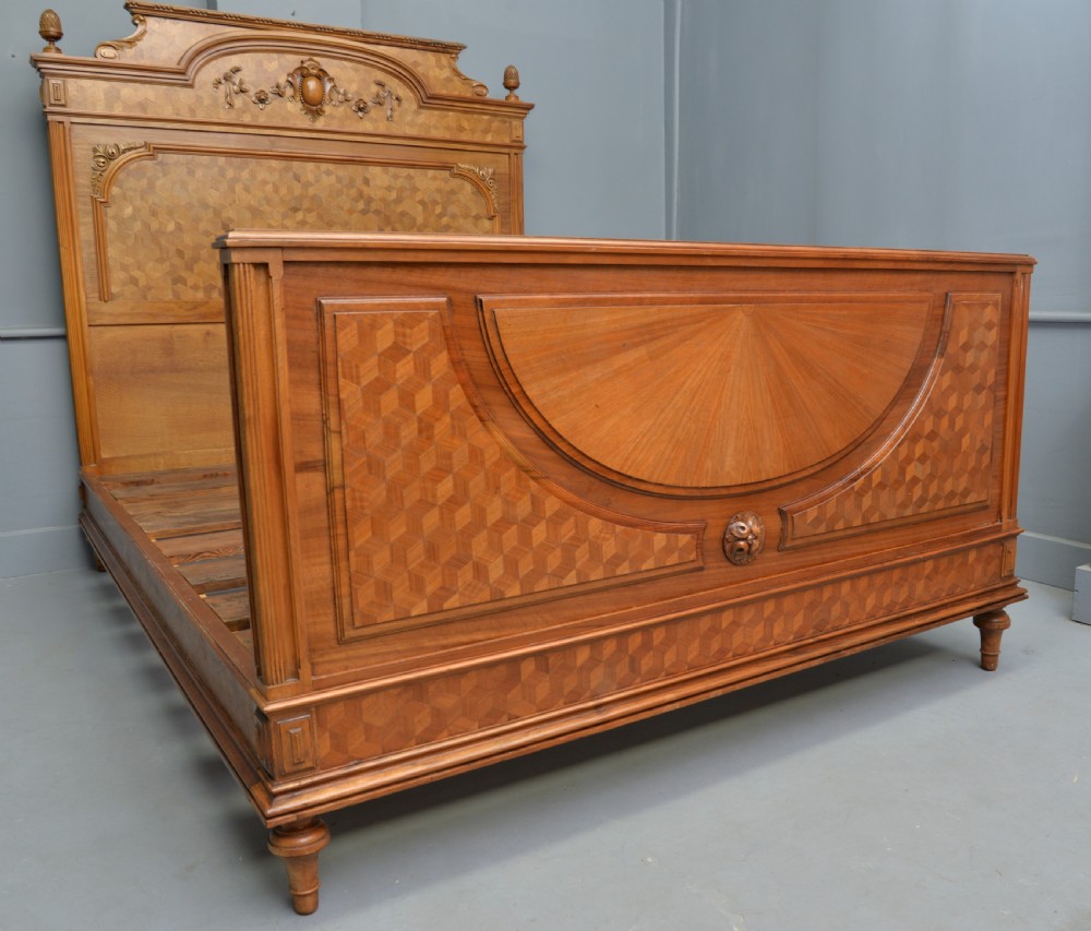 French Walnut Parquetry Double Bed View IX