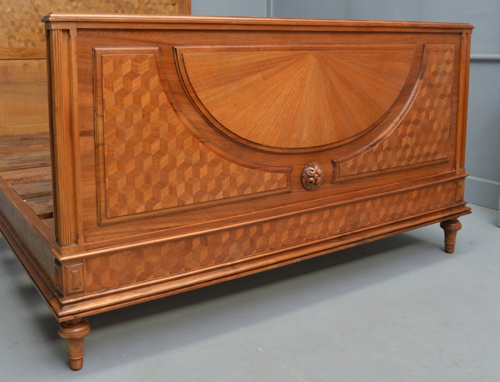 French Walnut Parquetry Double Bed View X