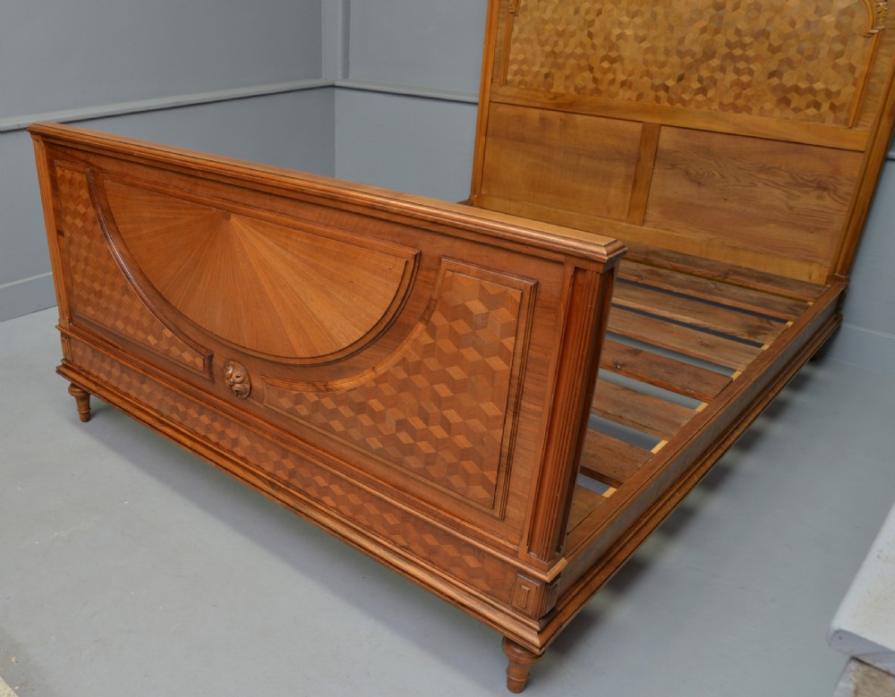 French Walnut Parquetry Double Bed View XII