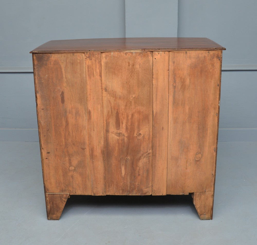 Late Georgian Mahogany Bow-Front Chest Of Drawers View XIII