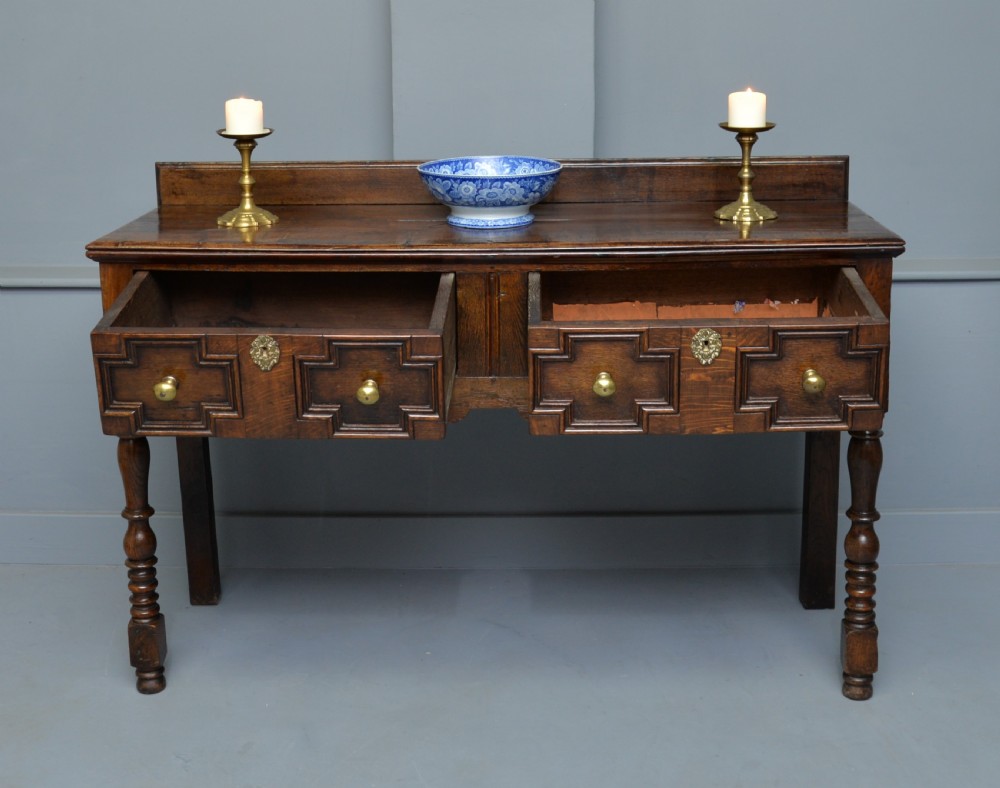 Charming 17th Century Small Oak Dresser View II