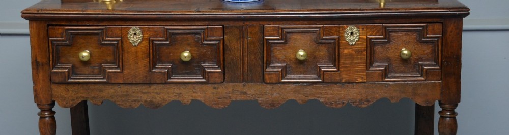 Charming 17th Century Small Oak Dresser View IV