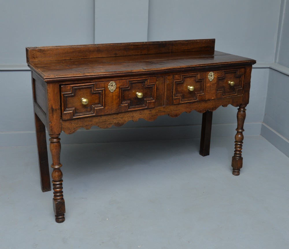 Charming 17th Century Small Oak Dresser View XI