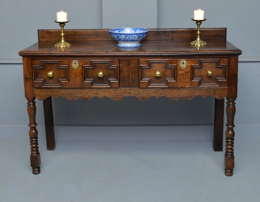 Charming 17th Century Small Oak Dresser View XII
