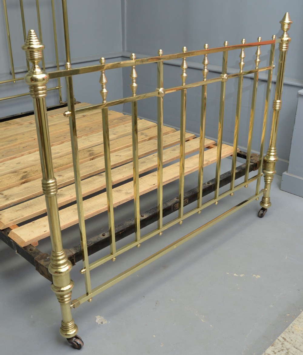 Stunning Maple & Co Victorian All Brass King-Size Bed View VII