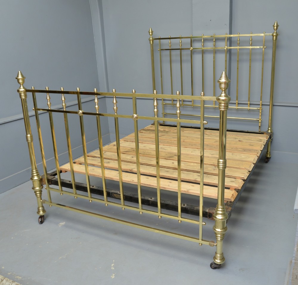 Stunning Maple & Co Victorian All Brass King-Size Bed View XI