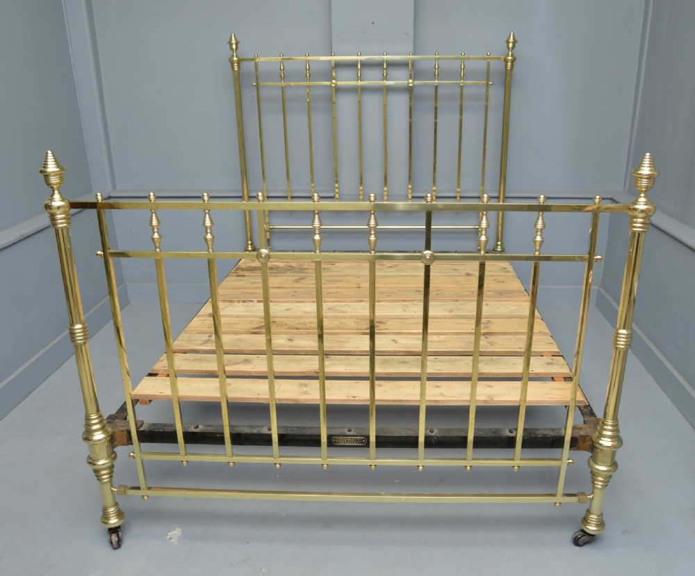 Stunning Maple & Co Victorian All Brass King-Size Bed View XV
