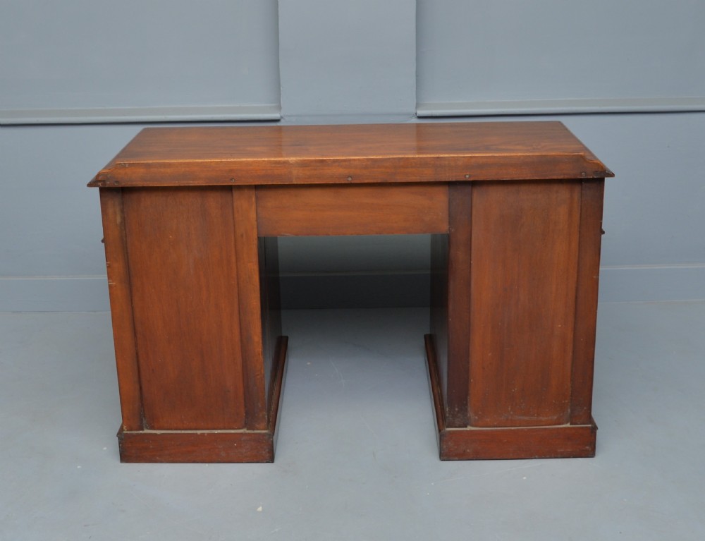 Victorian Flame Mahogany Pedestal Desk View VII