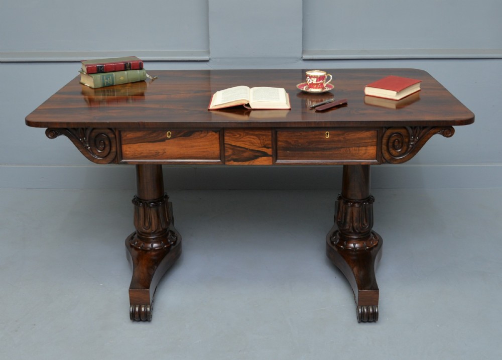 William IV Rosewood Library / Writing Table View II