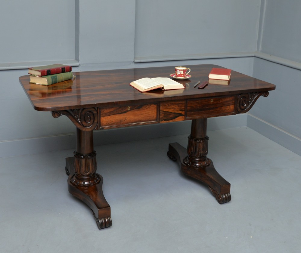 William IV Rosewood Library / Writing Table View III
