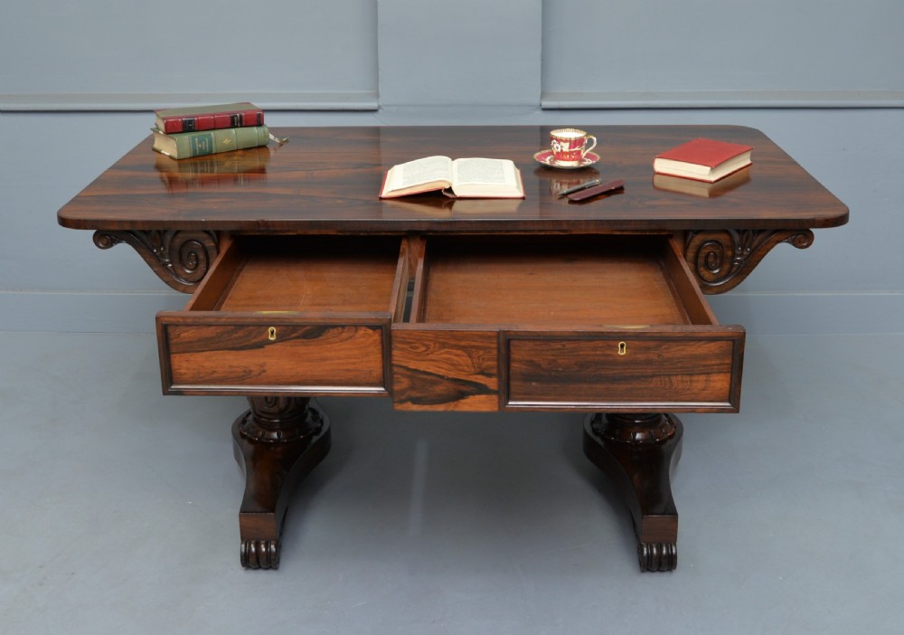 William IV Rosewood Library / Writing Table View IV