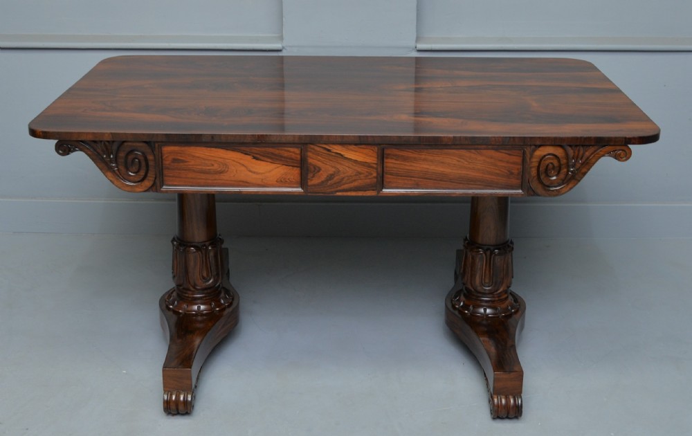 William IV Rosewood Library / Writing Table View XVI