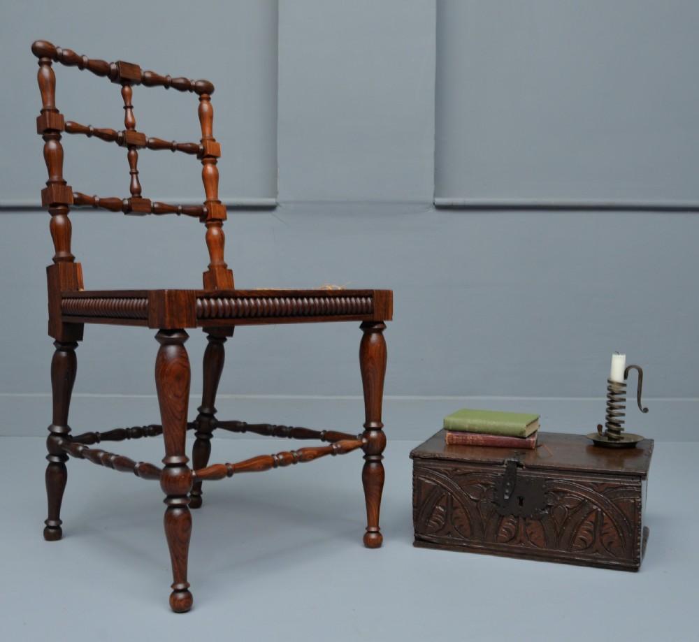 William IV Rosewood Turned Side Chair  View III