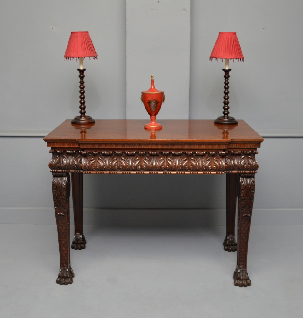 Maple & Co Carved Mahogany Console Hall Table  View II