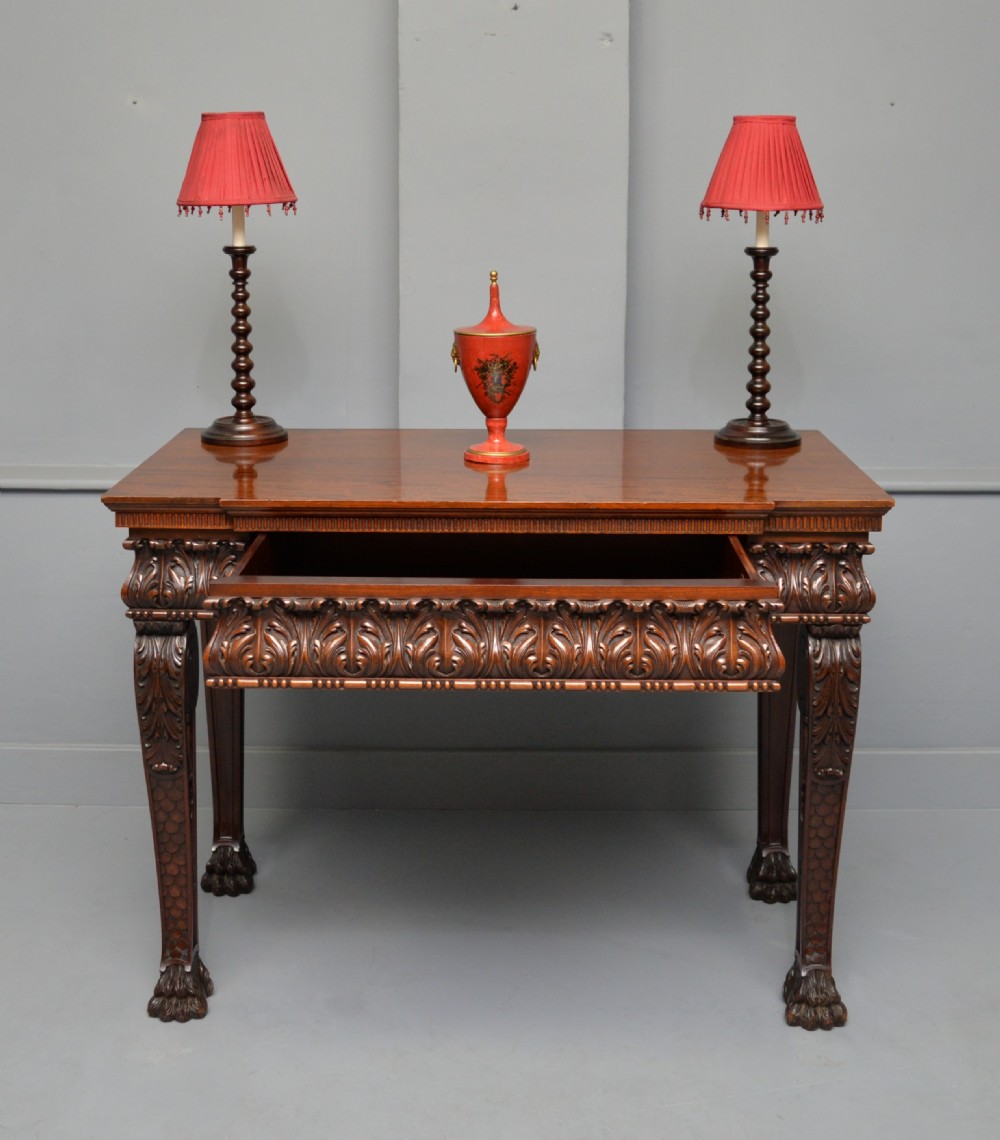  Maple & Co Carved Mahogany Console Hall Table  View III