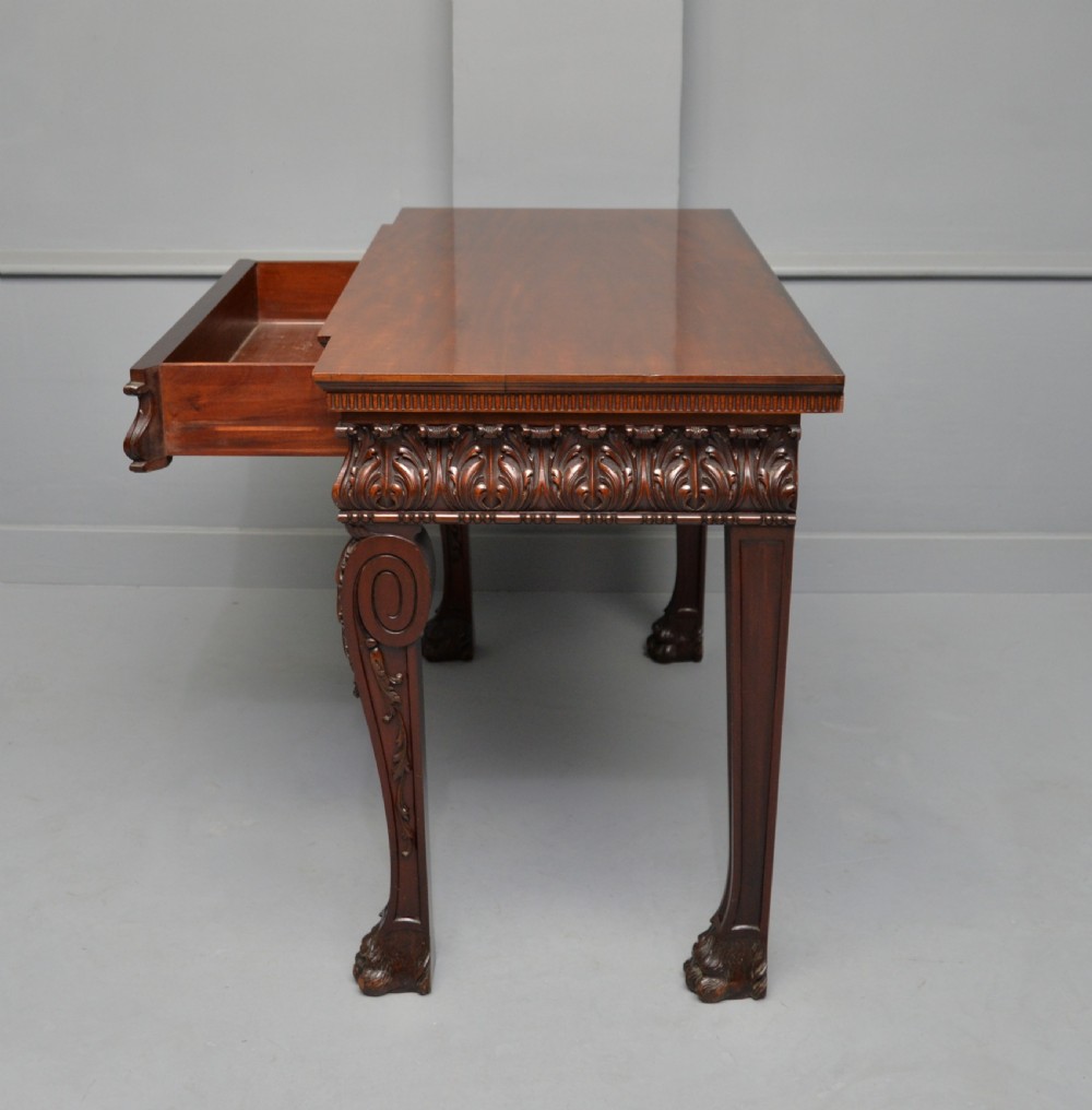  Maple & Co Carved Mahogany Console Hall Table  View XI