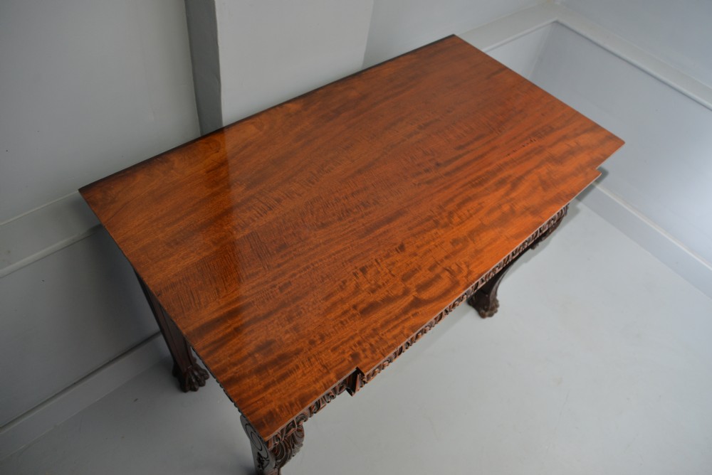  Maple & Co Carved Mahogany Console Hall Table  View XV