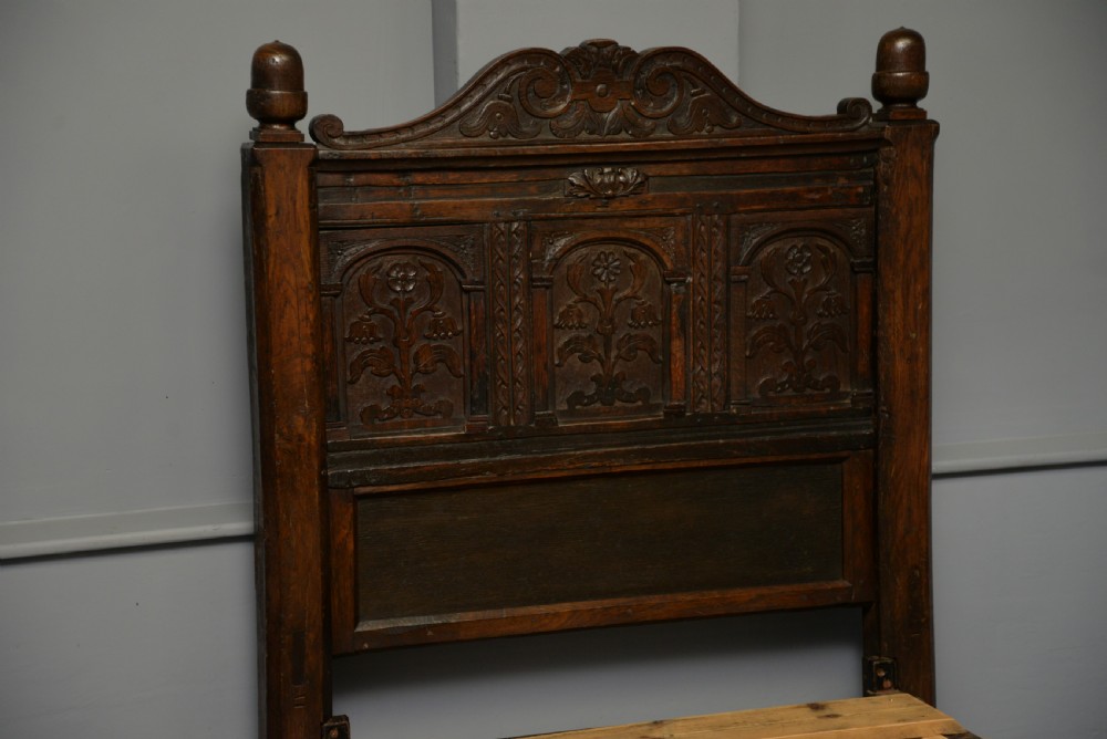 17th Century And Later Carved Oak Single Bed View III