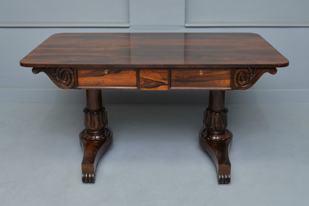 William IV Rosewood Library / Writing Table View VI