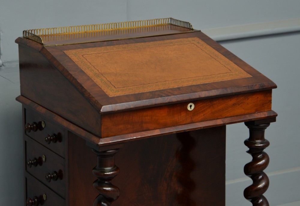 William IV Mahogany Davenport Desk View III