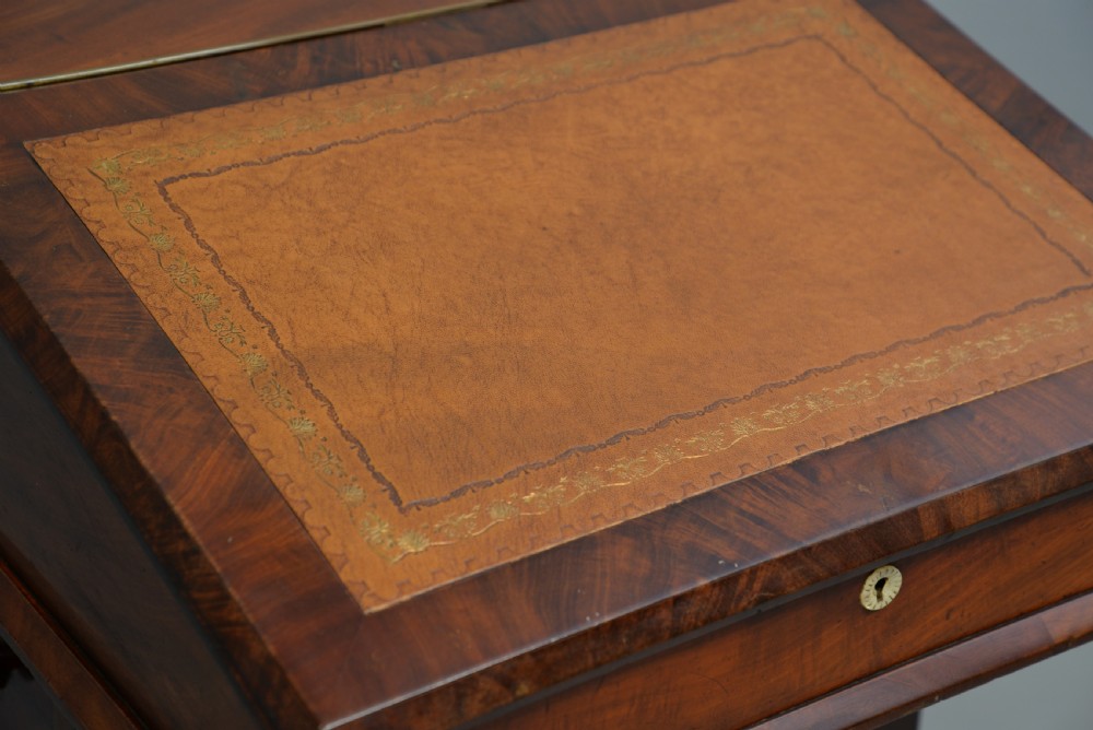 William IV Mahogany Davenport Desk View VIII