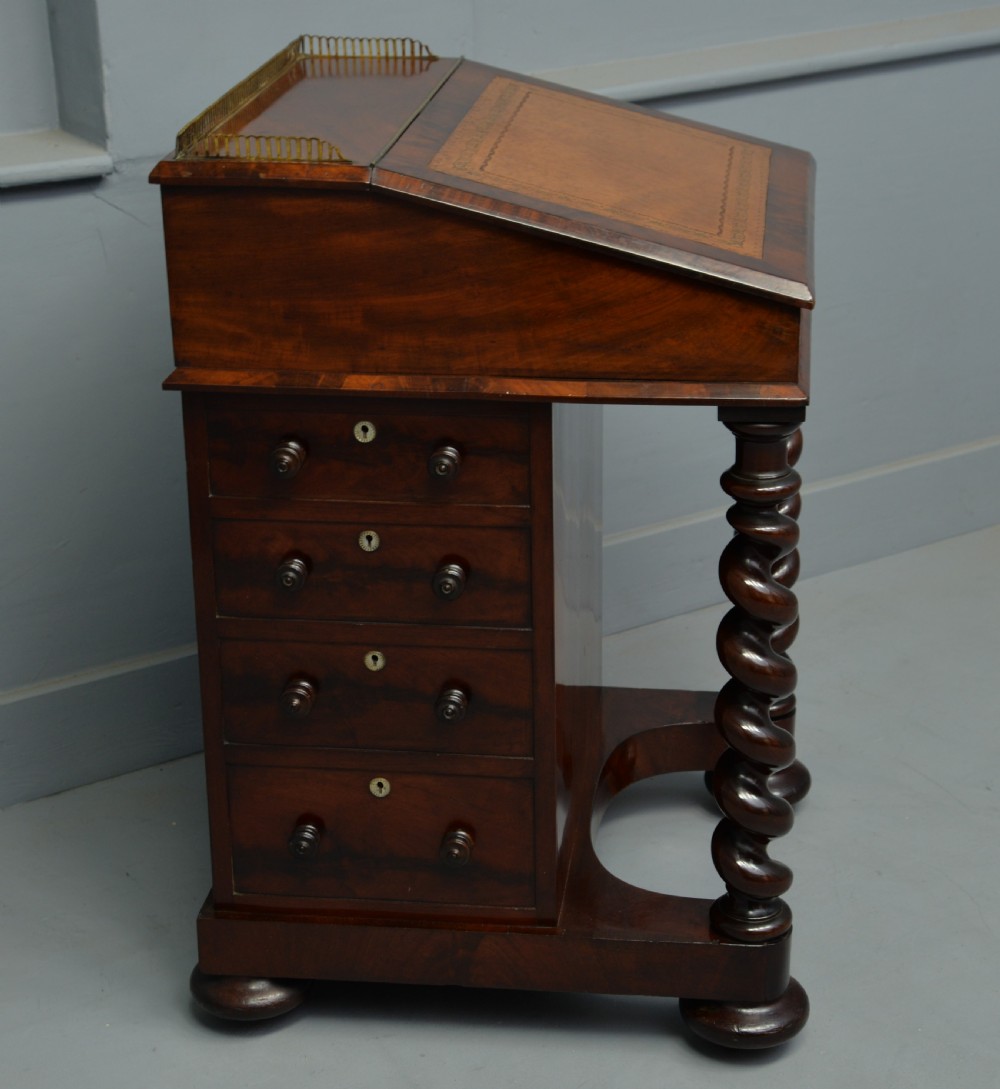 William IV Mahogany Davenport Desk View IX