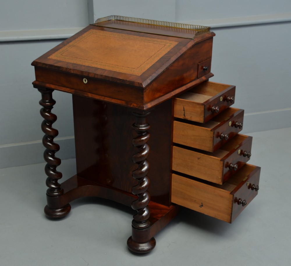 William IV Mahogany Davenport Desk View XI
