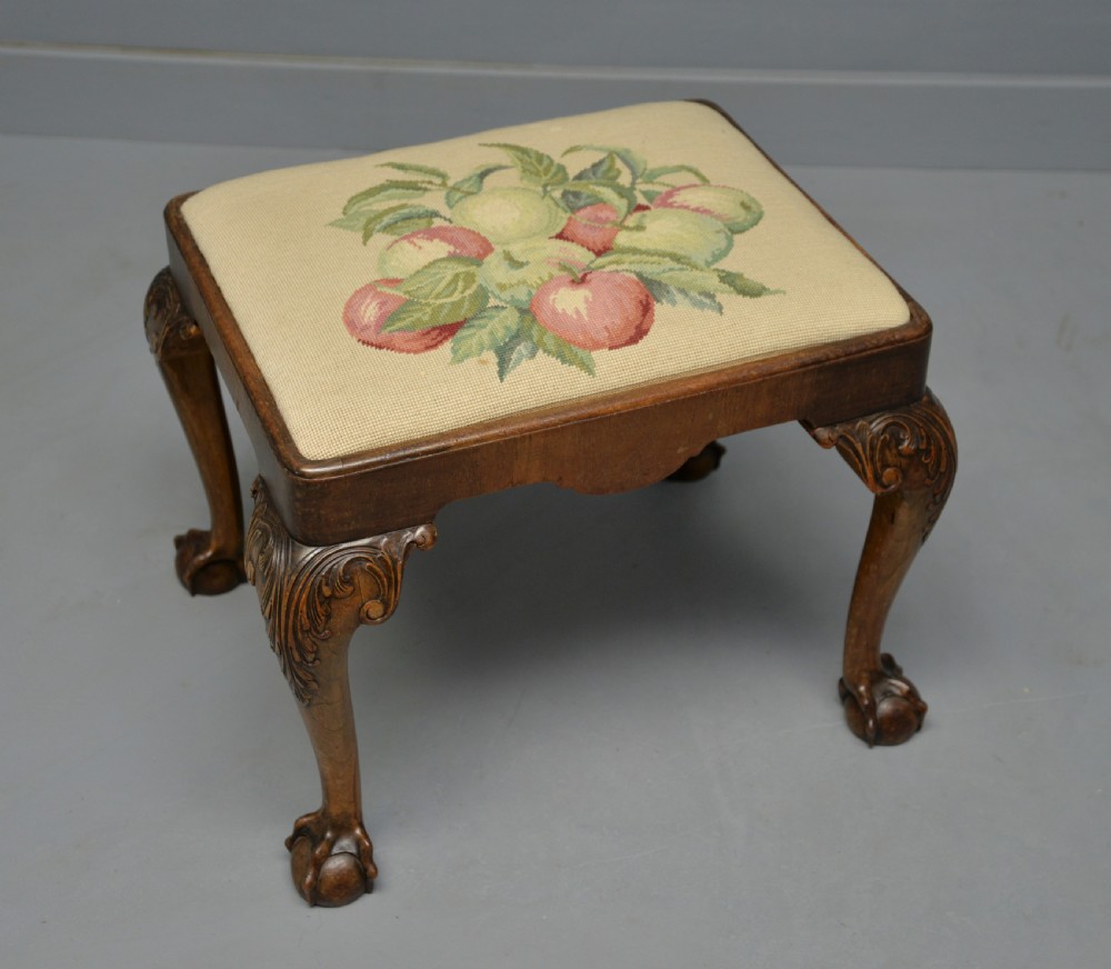 Antique Georgian Style Oak Stool View IV