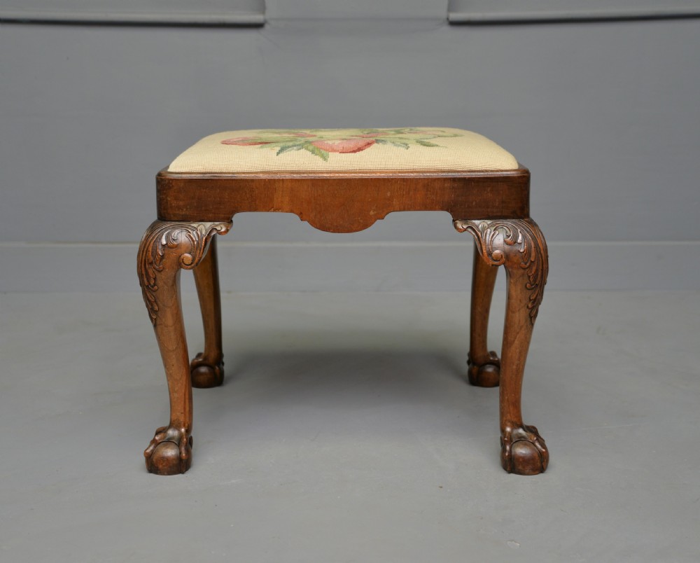 Antique Georgian Style Oak Stool View V