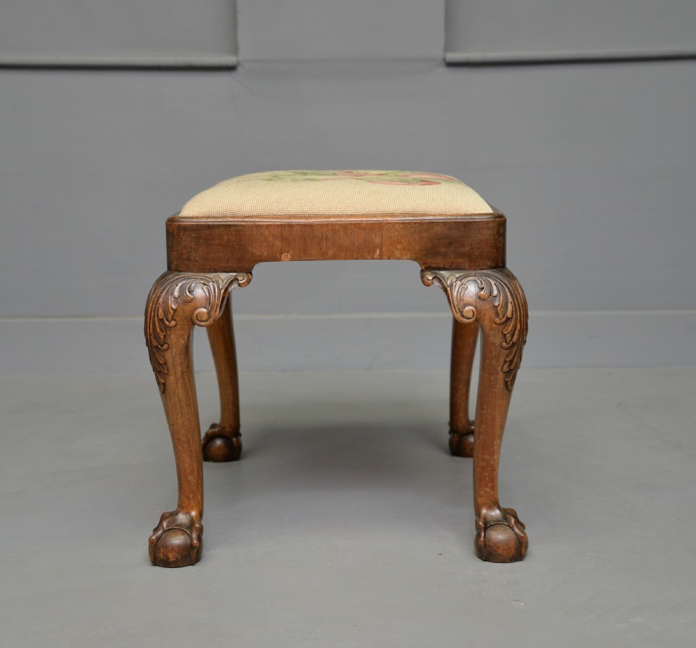 Antique Georgian Style Oak Stool View VI