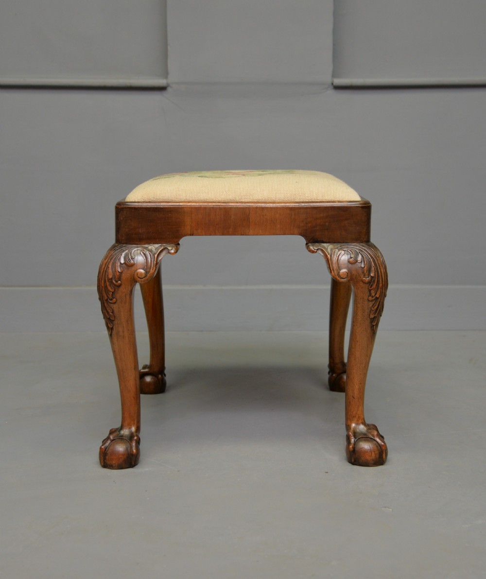 Antique Georgian Style Oak Stool View IX