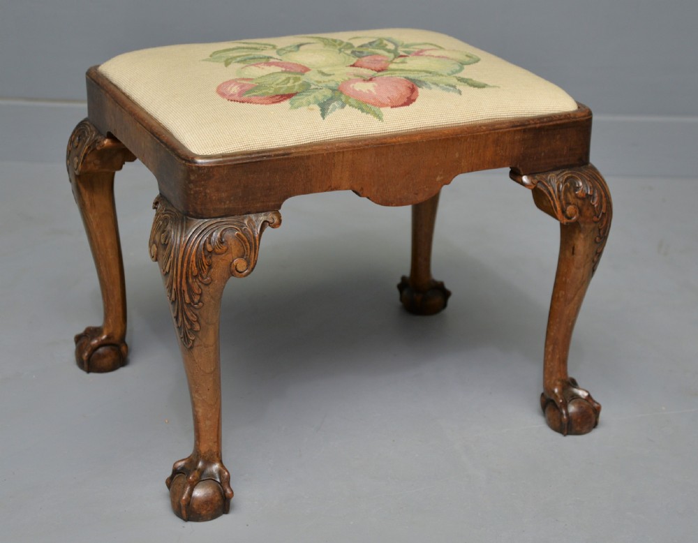 Antique Georgian Style Oak Stool View XIII