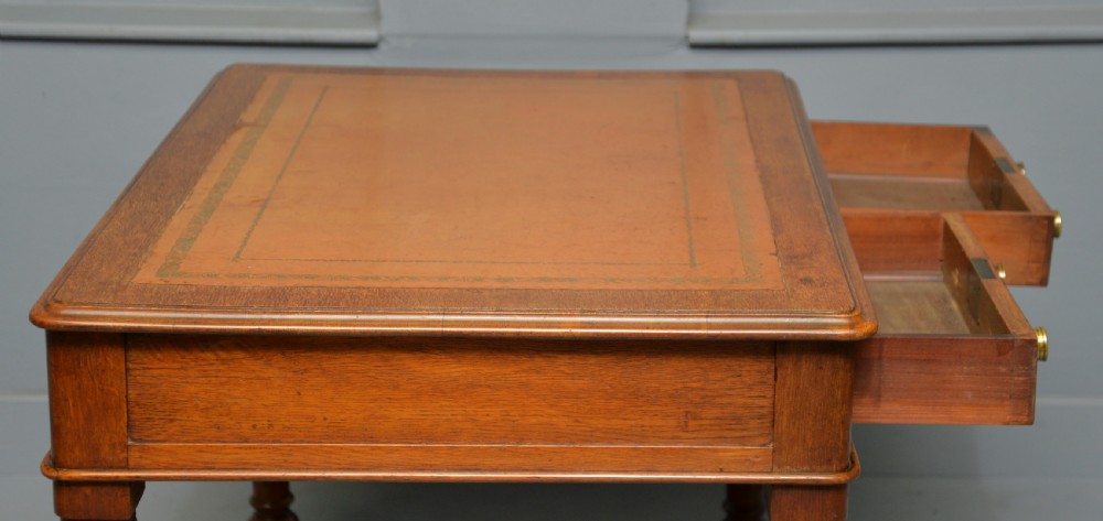 Victorian Oak Writing Table Desk View VII