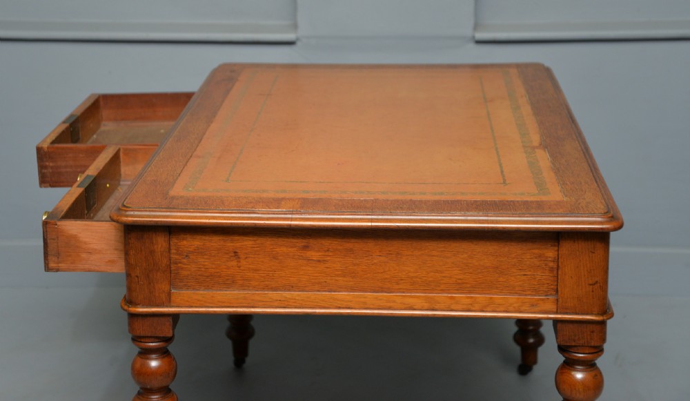 Victorian Oak Writing Table Desk View XI