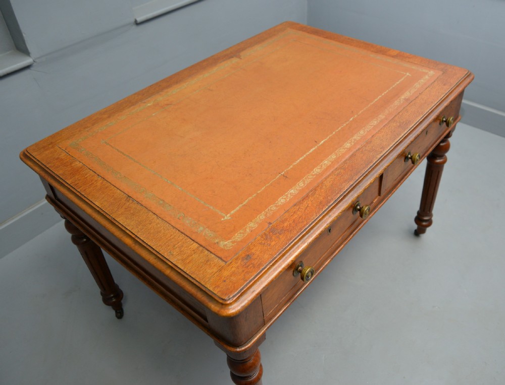 Victorian Oak Writing Table Desk View XII