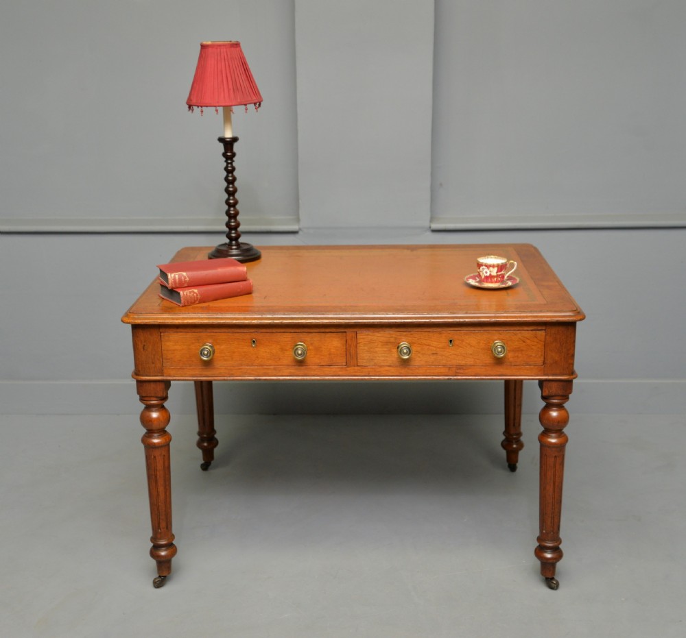 Victorian Oak Writing Table Desk View XV