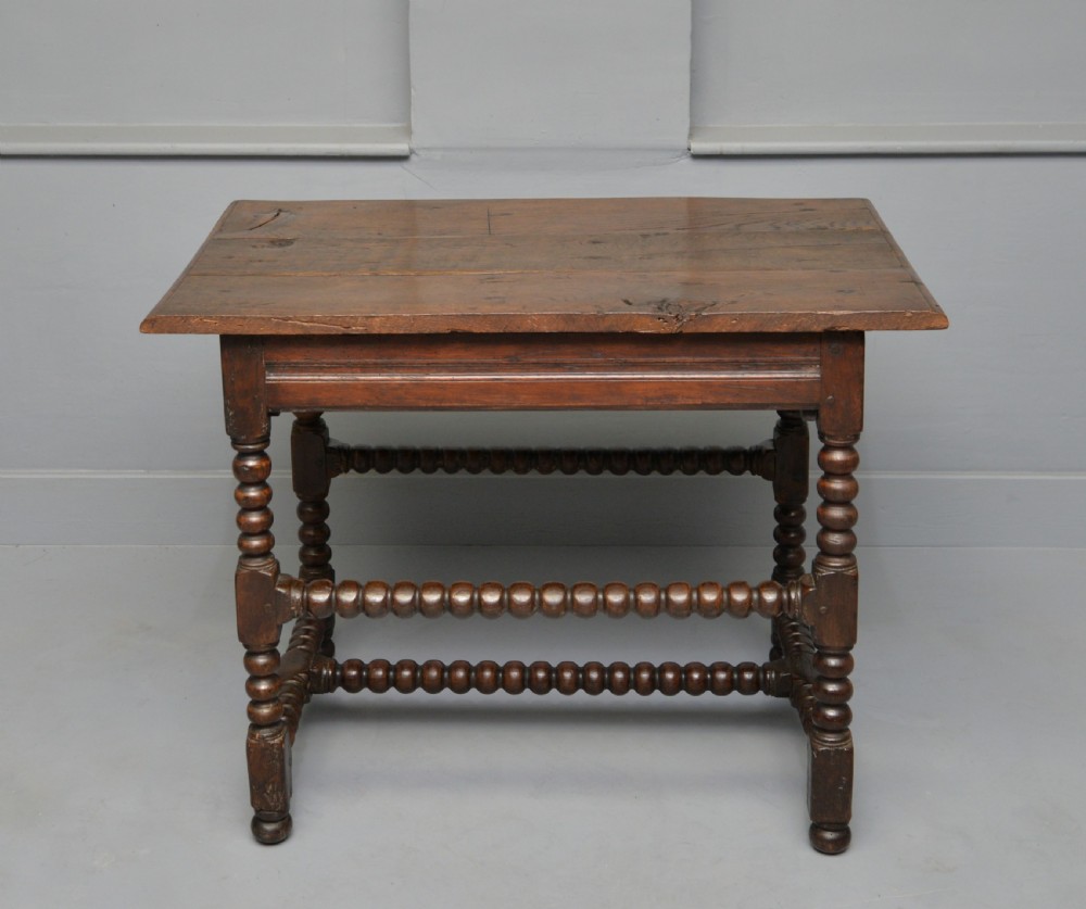 17th Century Bobbin Turned Oak Side Table View VII