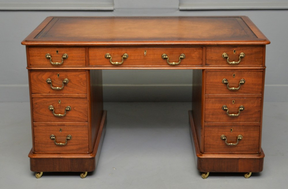 Victorian Mahogany Pedestal Desk View III