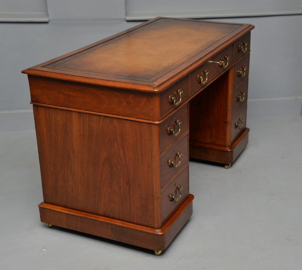 Victorian Mahogany Pedestal Desk View V